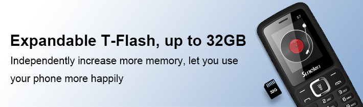 Expandable T-Flash, up to 32GB